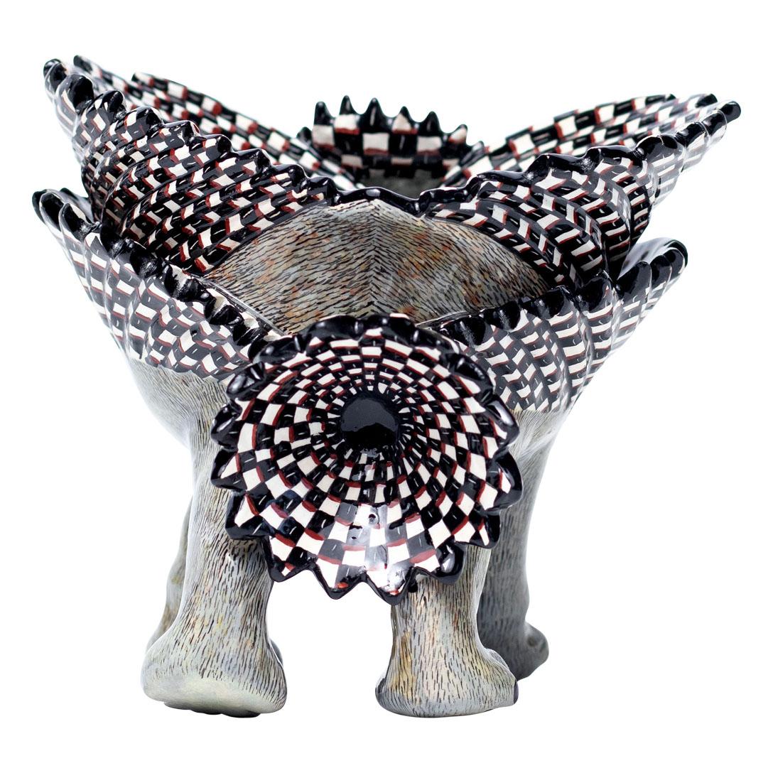 Contemporary Ceramic  Porcupine  Peanut Bowl , hand made in South Africa