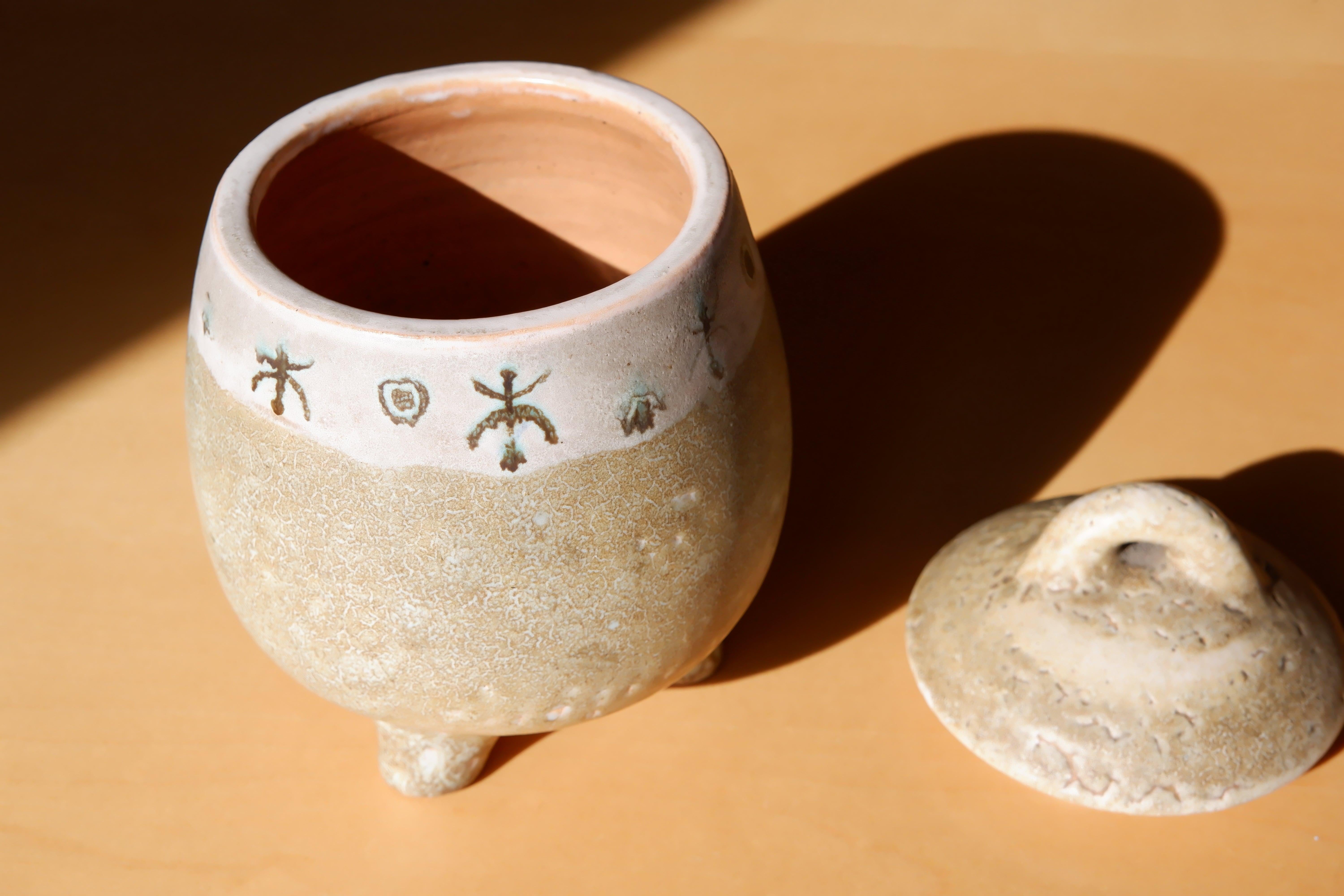 Pot en céramique par Les 2 Potiers, vers 1960, France  en vente 4