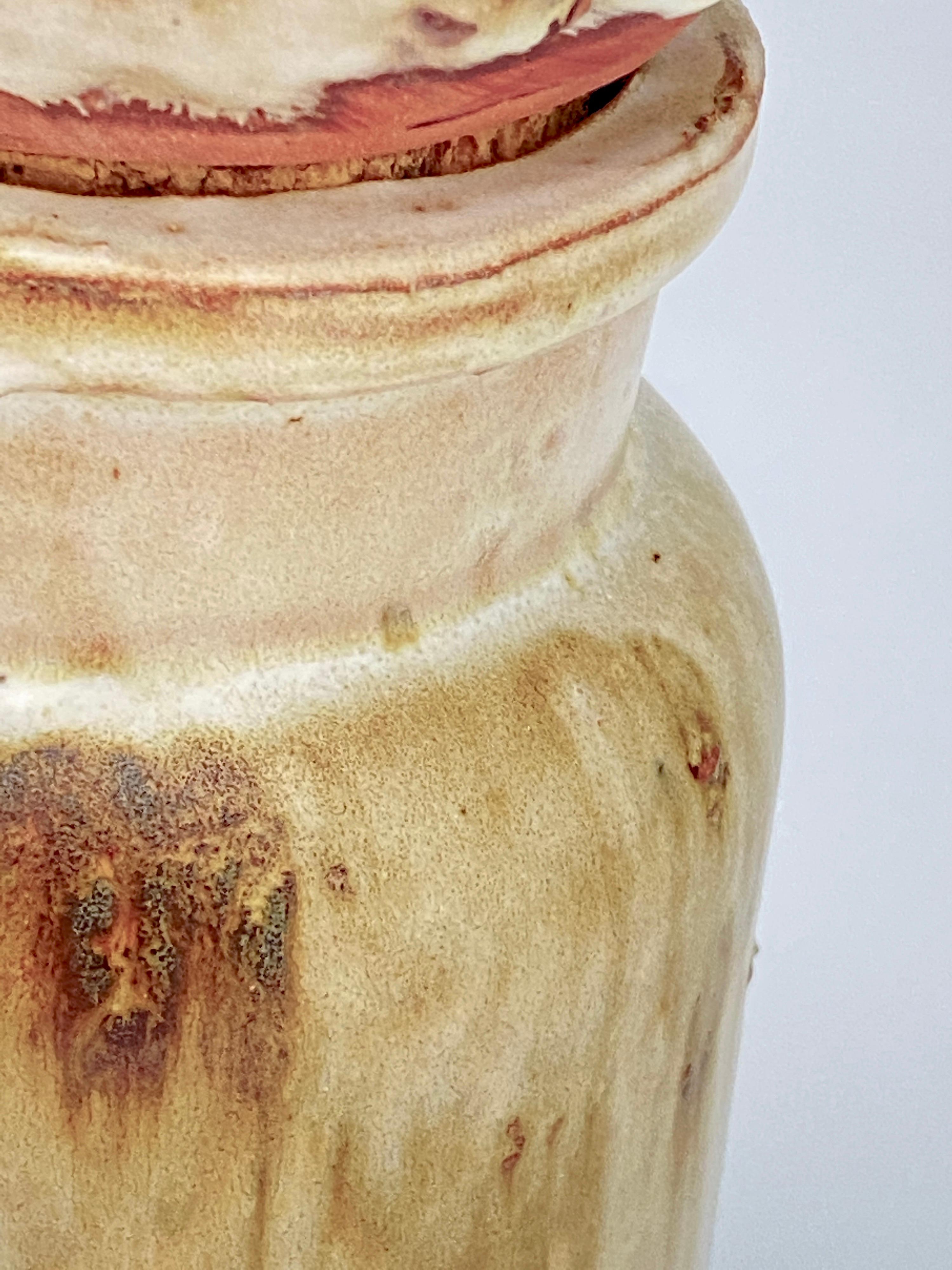 Late 20th Century Ceramic Pot, or Bottle, Brown Color, France, circa 1960 For Sale
