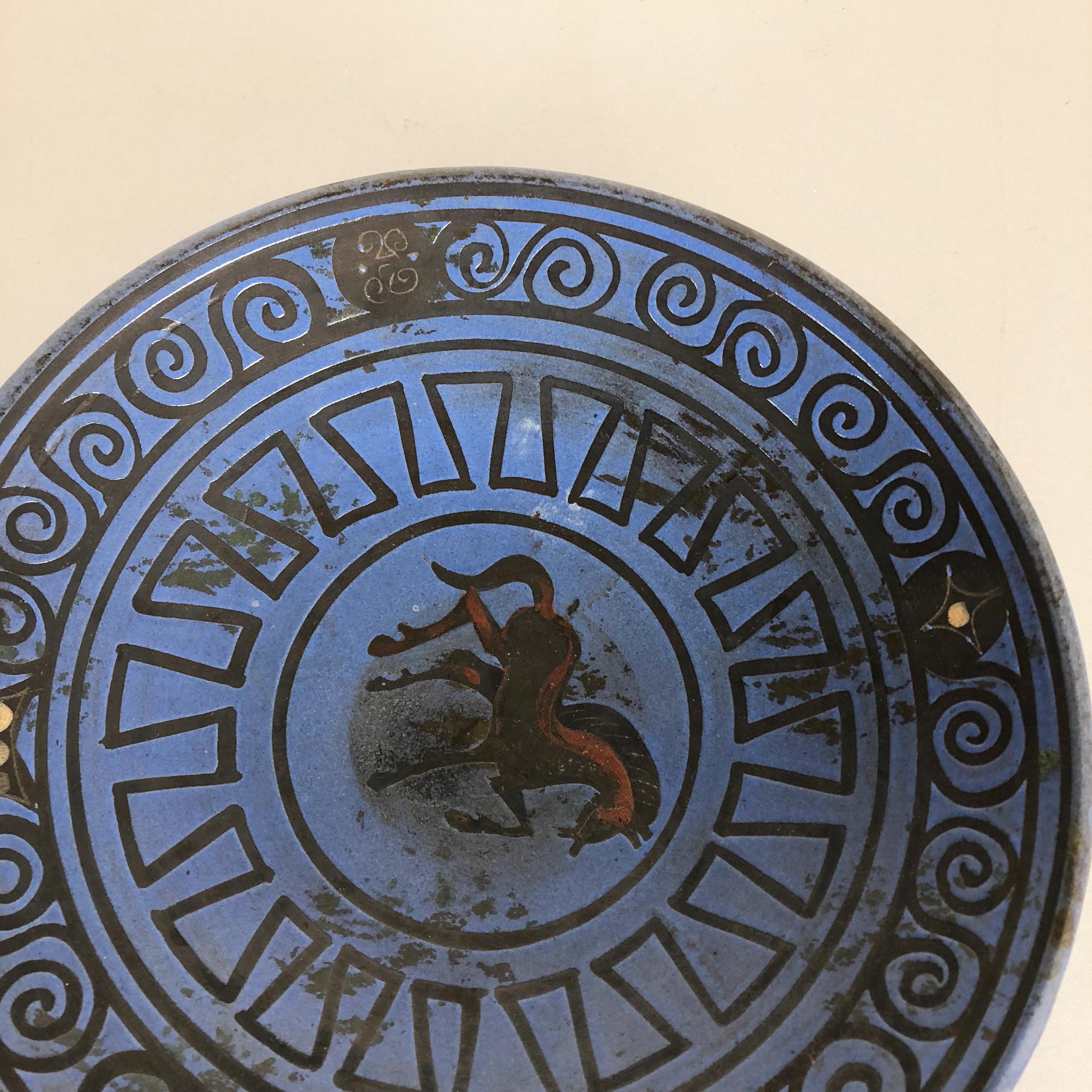 Mid-Century Modern Ceramic Pottery Shell Plate 