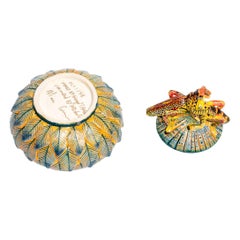 Scatola portagioie in ceramica a forma di mantide religiosa  , realizzato a mano in Sudafrica