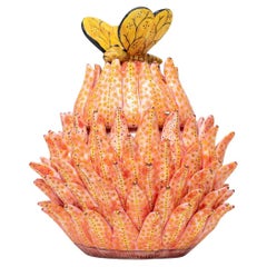 Ceramic Protea Butterfly Jewelry Box  , hand made in South Africa