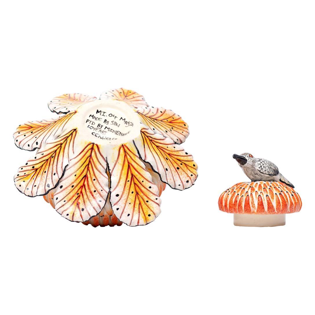Modern Ceramic Protea Jewelry Box  , hand made in South Africa For Sale