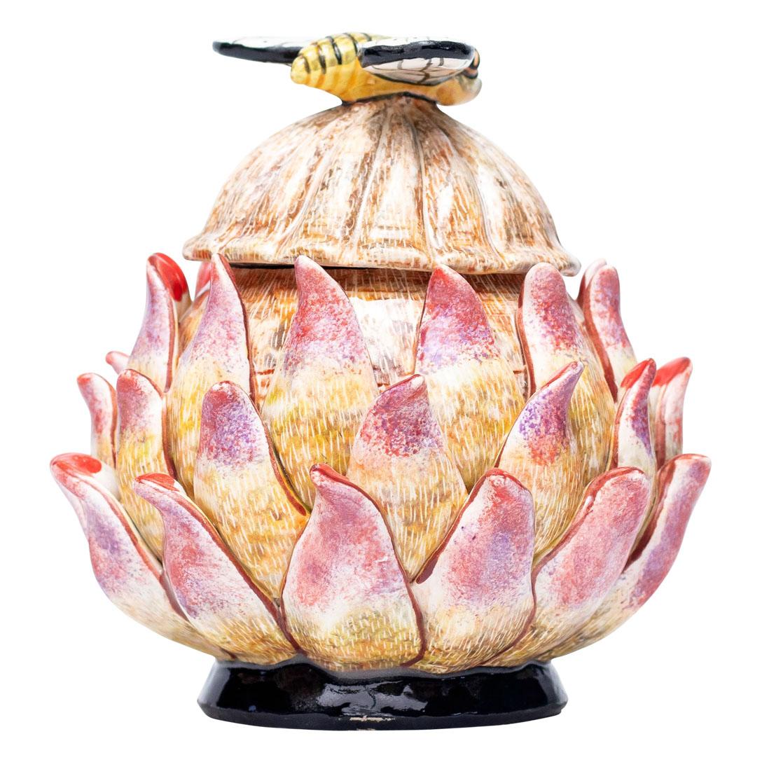 Modern Ceramic Protea Jewelry Box  , hand made in South Africa