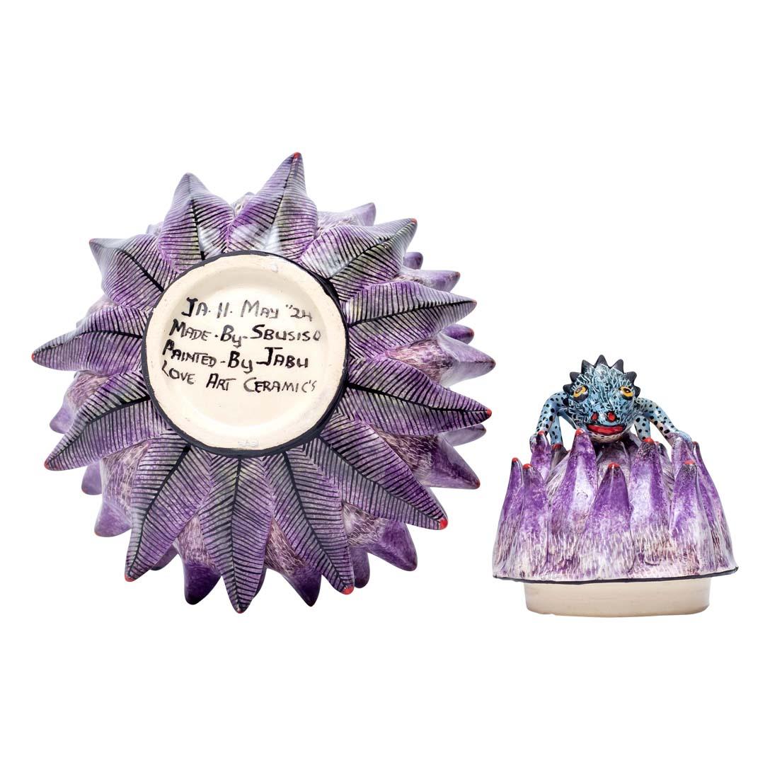 Modern Ceramic Protea Jewelry Box  , hand made in South Africa