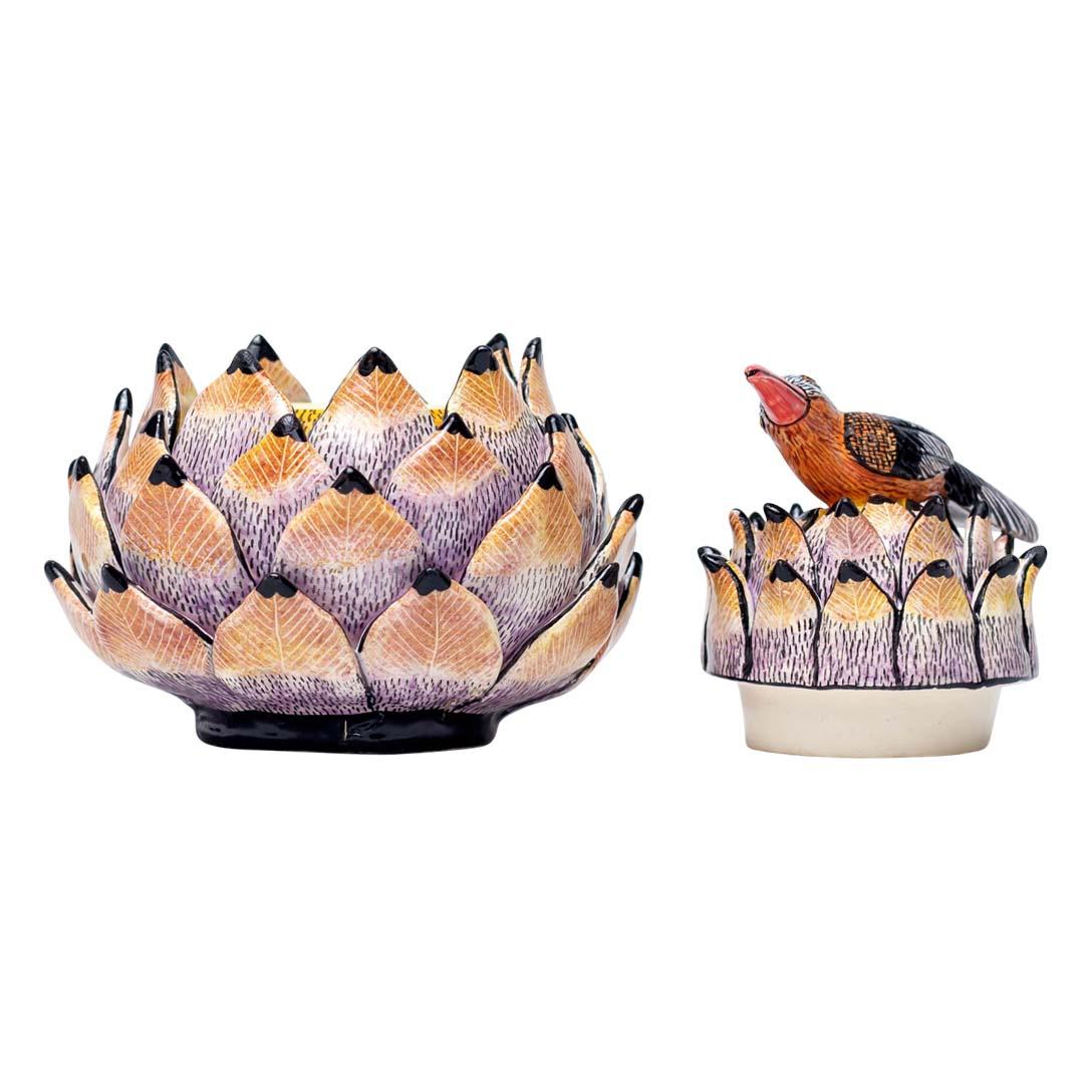 Modern Ceramic Protea Jewelry Box  , hand made in South Africa