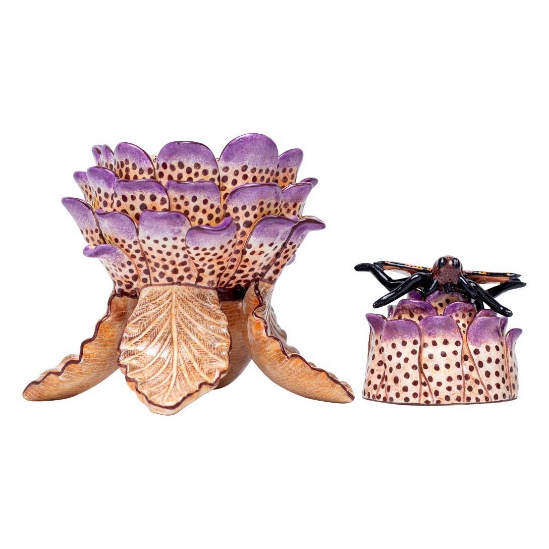 South African Ceramic Protea Jewelry Box  , hand made in South Africa For Sale