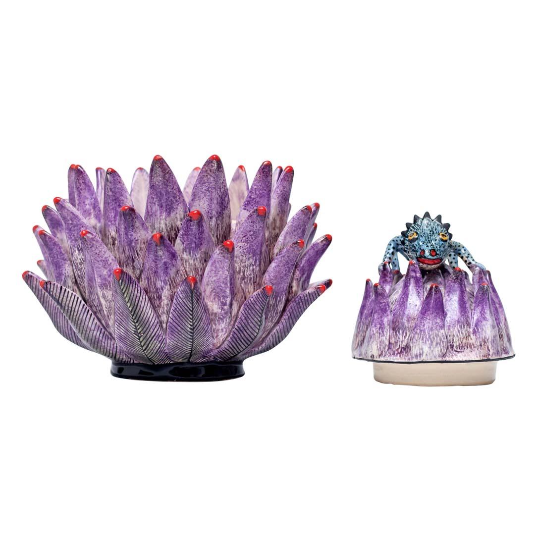 South African Ceramic Protea Jewelry Box  , hand made in South Africa