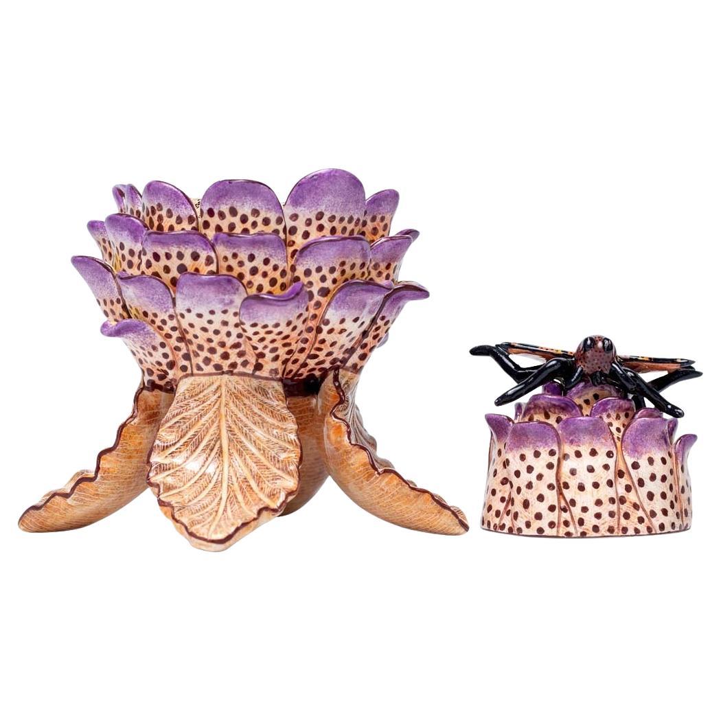 Ceramic Protea Jewelry Box  , hand made in South Africa