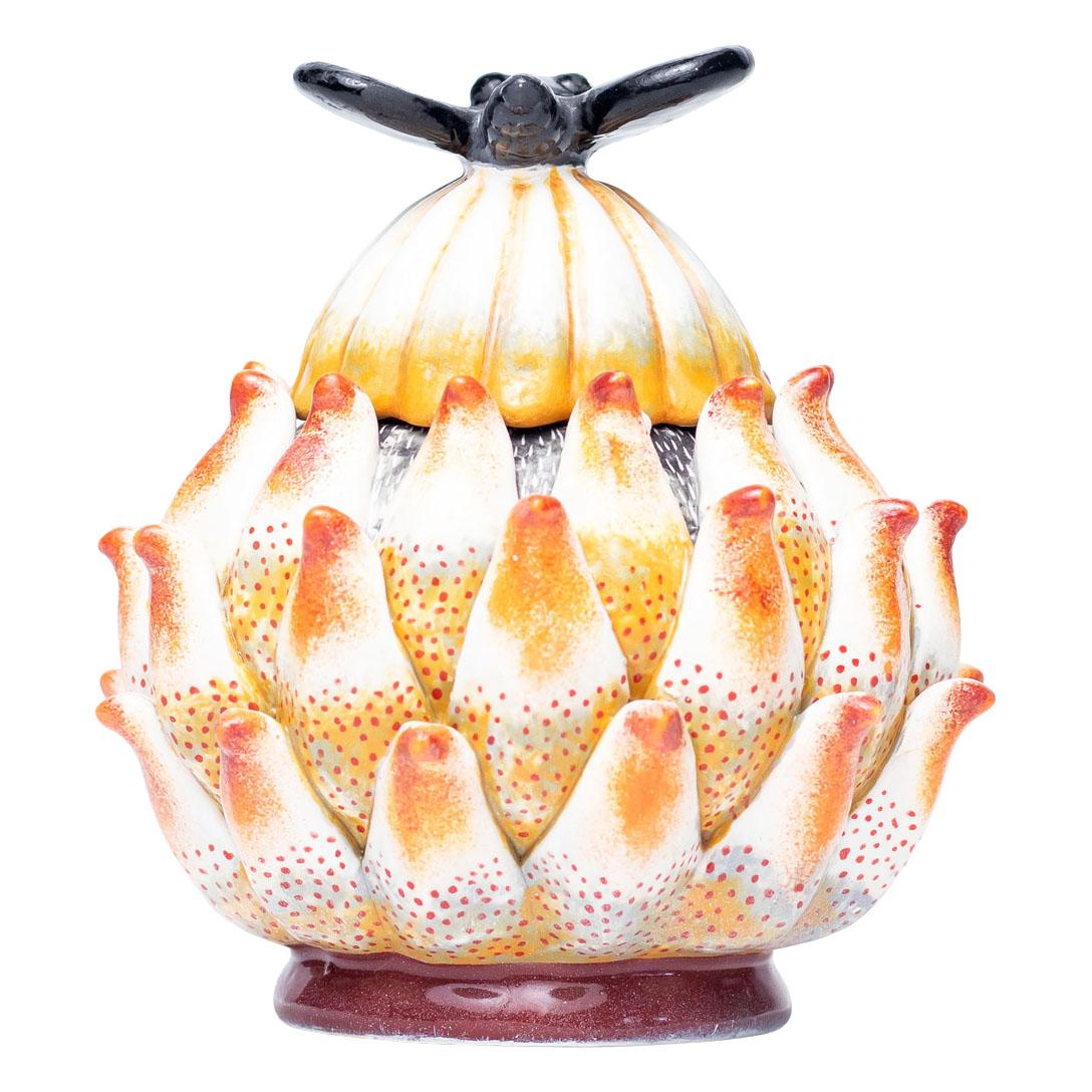 Protea Jewelry Box
Hand-Painted by Swelihle Khanyeza, Sculpted by Sfiso Mvelase
Love Art Ceramic, South Africa

Introducing the Protea Jewelry Box, a charming ceramic piece that beautifully captures the essence of South Africa’s national flower.