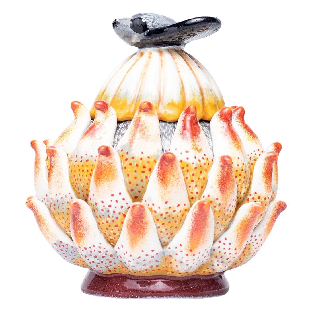 Ceramic Protea Plant Jewelry Box  , hand made in South Africa In Excellent Condition For Sale In North Miami, FL