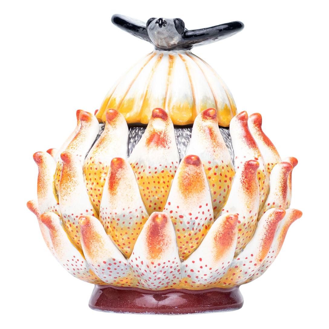 Contemporary Ceramic Protea Plant Jewelry Box  , hand made in South Africa For Sale