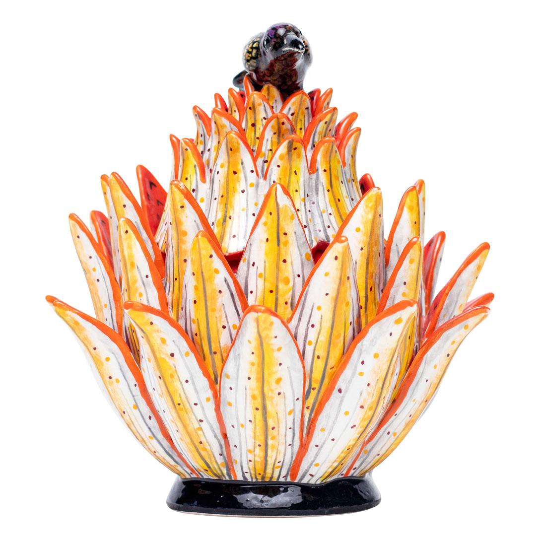 Ceramic Protea Plant Jewelry Box  , hand made in South Africa 1