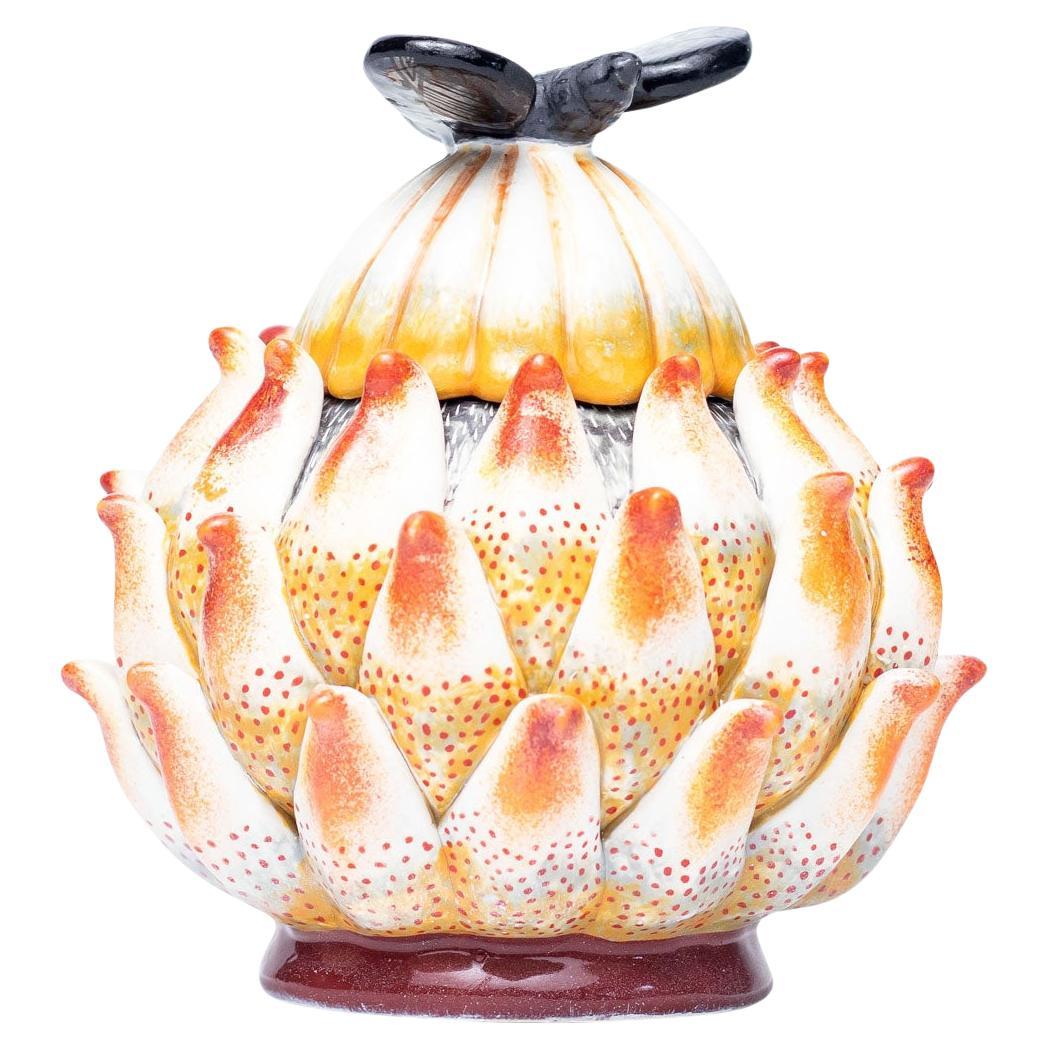 Ceramic Protea Plant Jewelry Box  , hand made in South Africa