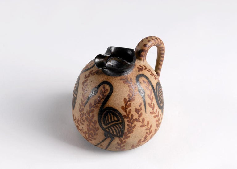 Ceramic Pticher by Etienne Vilotte for Ciboure Pottery, France, circa 1945  For Sale at 1stDibs | poterie de ciboure signature