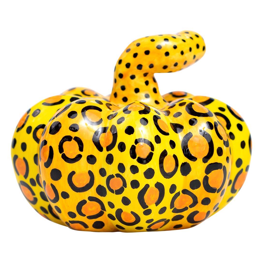 This lovely ceramic pumpkin was done all by  hand in South Africa in  Love Art Ceramics  studio these very talented artistS create unique ceramic pieces entirely by hand, with no molds used in the process. This  pumpkin measures 4 inches high and 4