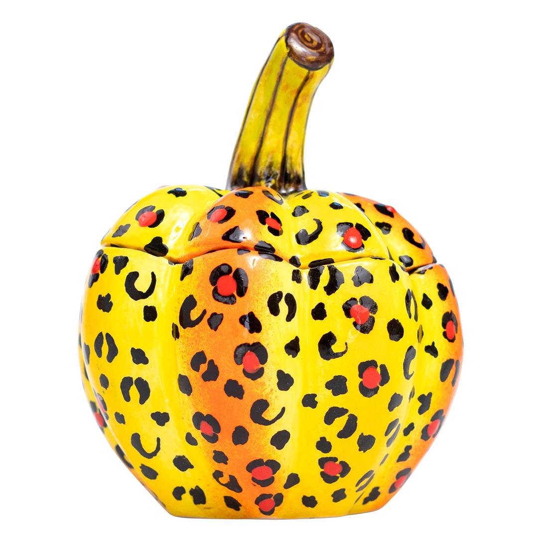  Ceramic pumpkin  handcrafted in South Africa by Love Art Ceramics. Two talented artists collaborated on this piece—one sculpted it, while the other painted it, and their names are featured on the bottom also the year of making  2024.  this one has