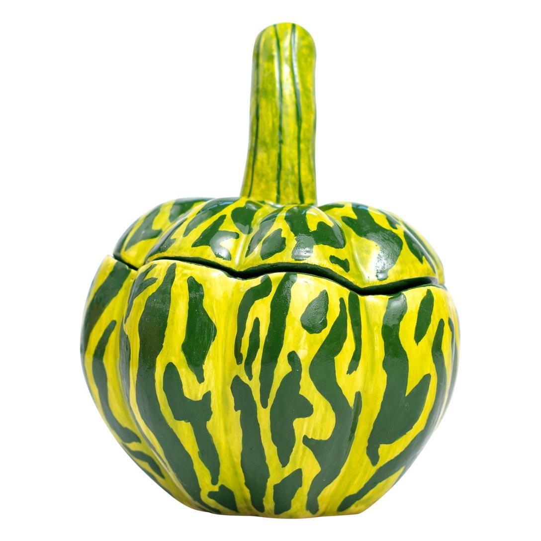 Modern Ceramic Pumpkin Jewelry Box  , hand made in South Africa For Sale