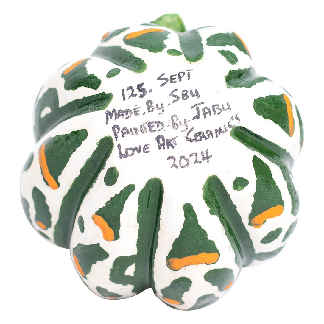 Modern Ceramic Pumpkin Jewelry Box  , hand made in South Africa For Sale