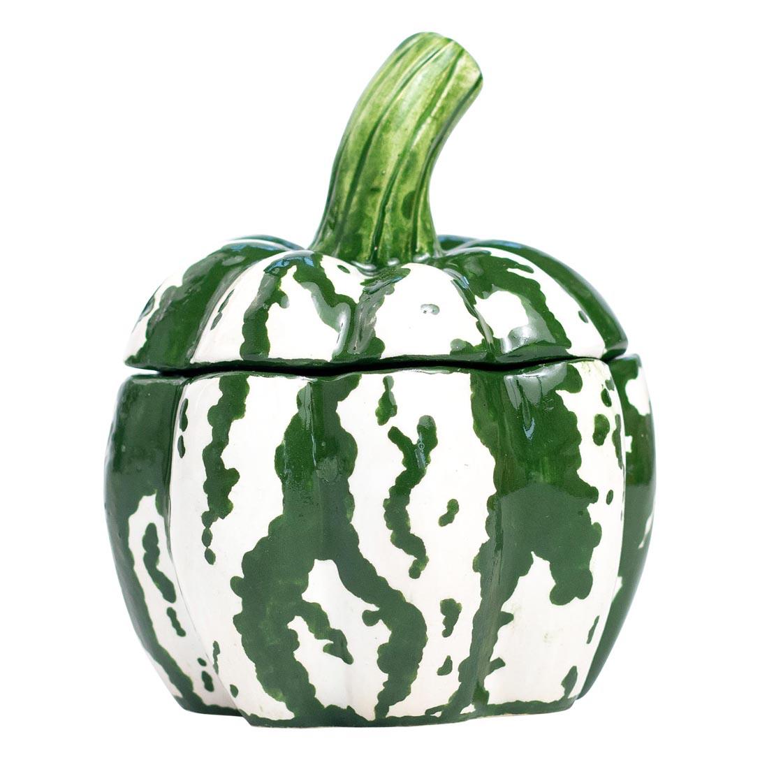 Modern Ceramic Pumpkin Jewelry Box  , hand made in South Africa For Sale