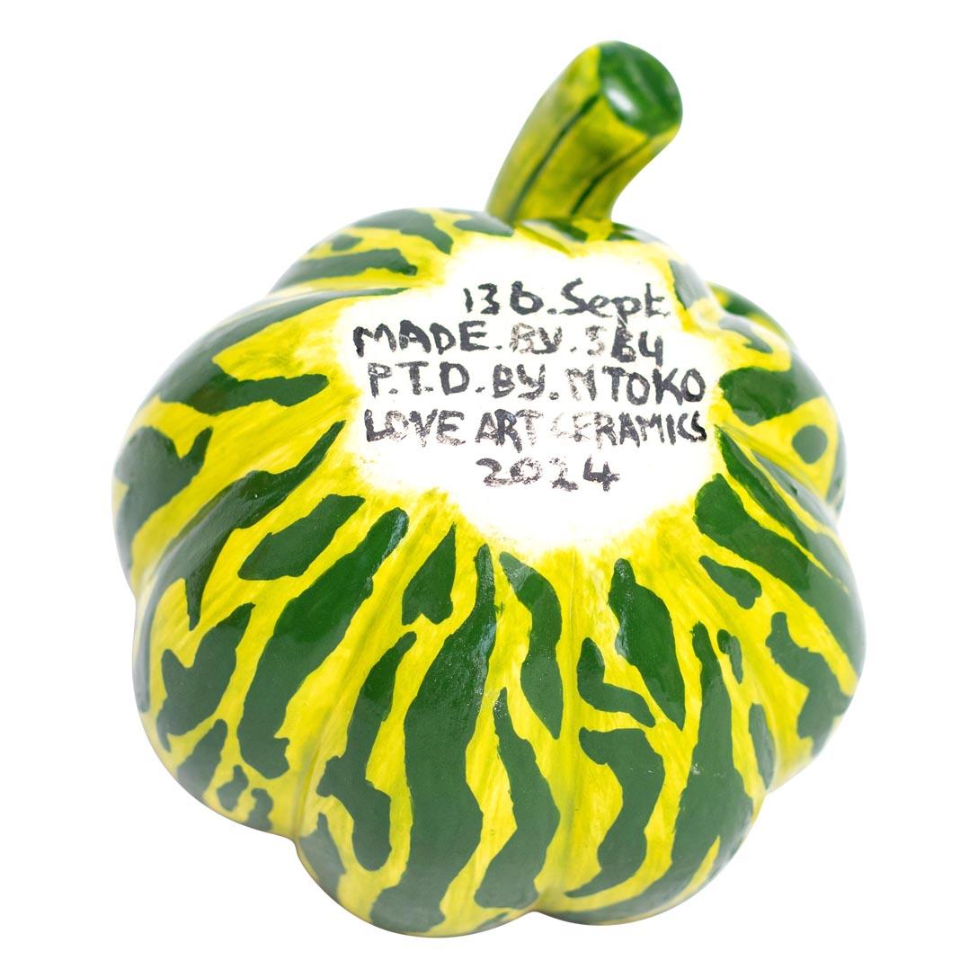 South African Ceramic Pumpkin Jewelry Box  , hand made in South Africa For Sale