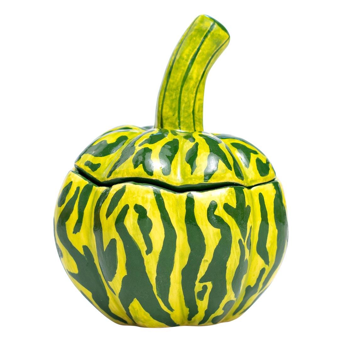 Fired Ceramic Pumpkin Jewelry Box  , hand made in South Africa For Sale