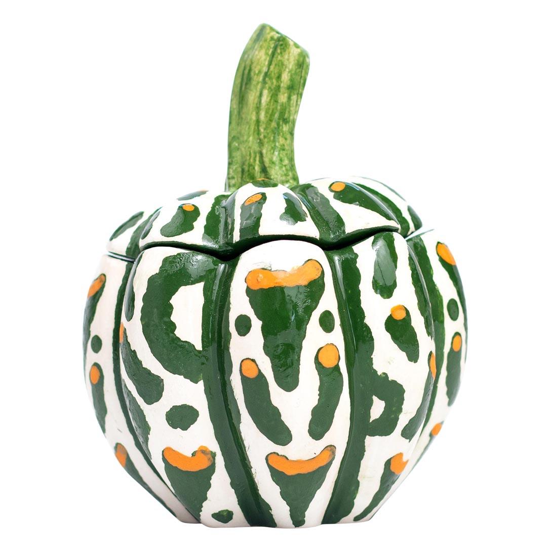 Ceramic Pumpkin Jewelry Box  , hand made in South Africa In Excellent Condition For Sale In North Miami, FL