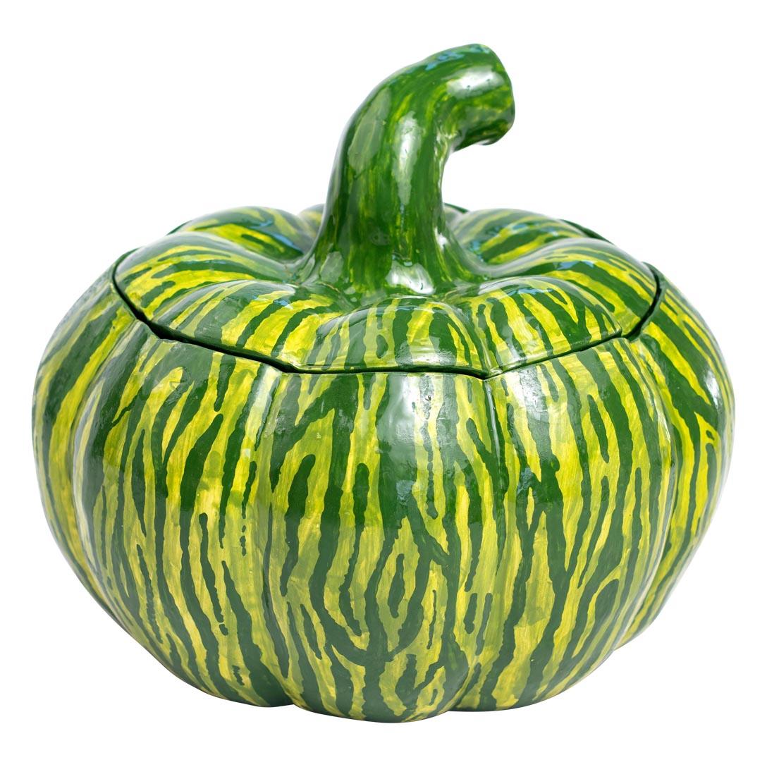 Modern Ceramic Pumpkin Tureen  , hand made in South Africa For Sale