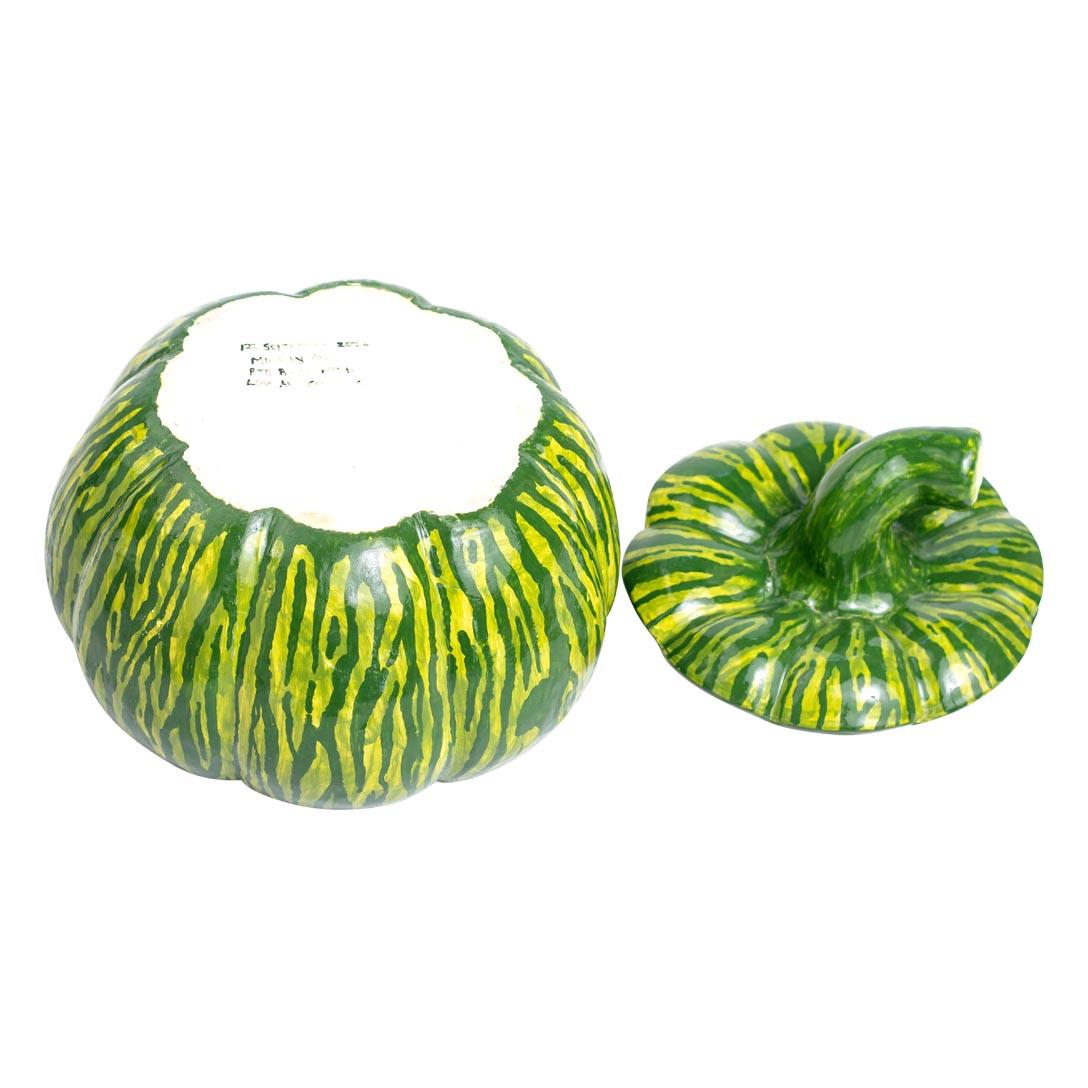 Fired Ceramic Pumpkin Tureen  , hand made in South Africa For Sale