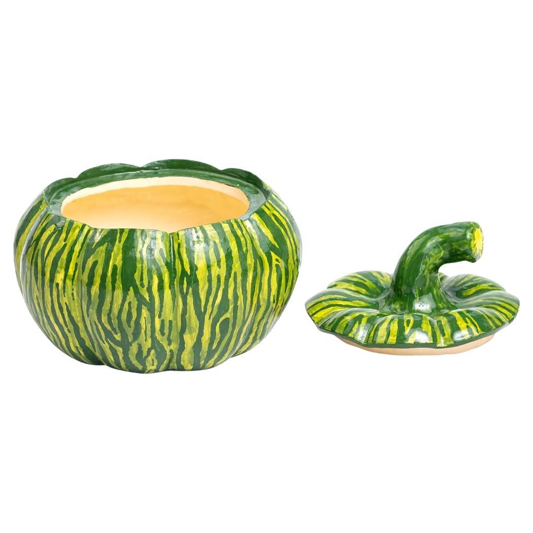 Ceramic Pumpkin Tureen  , hand made in South Africa For Sale