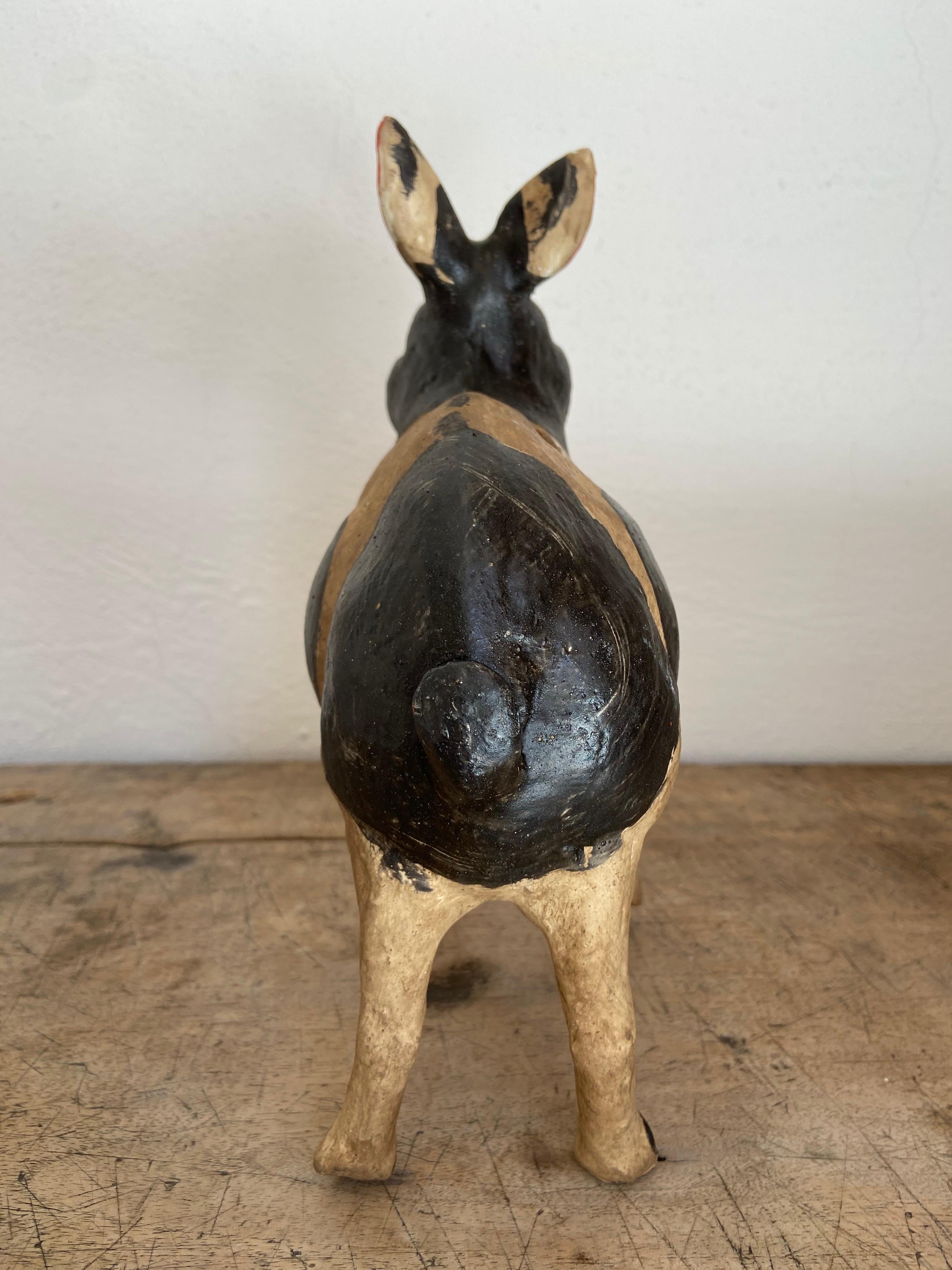 Hand-Crafted Ceramic Rabbit Piggy Bank from Mexico, 1980's