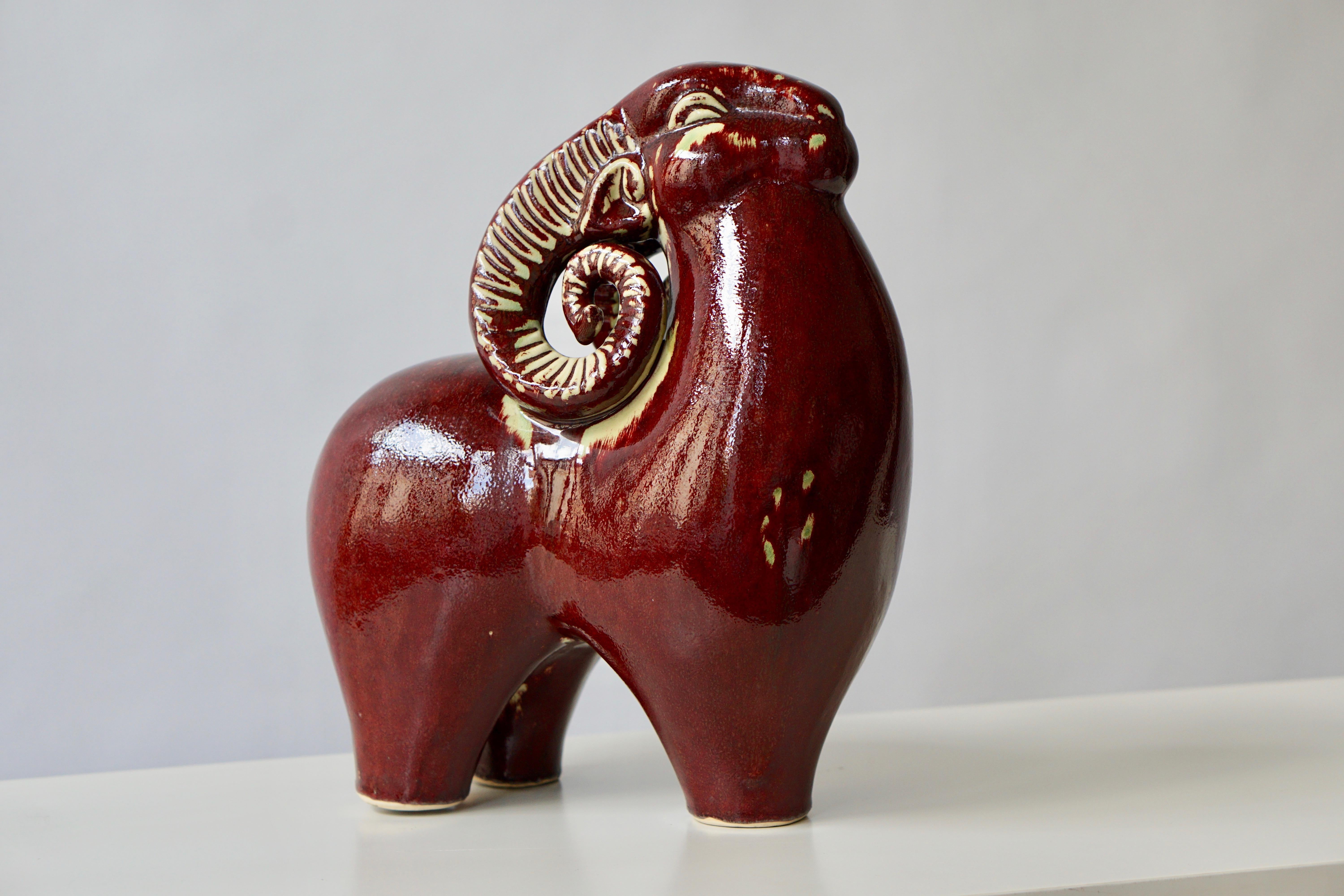 Ceramic Ram Sculpture 4