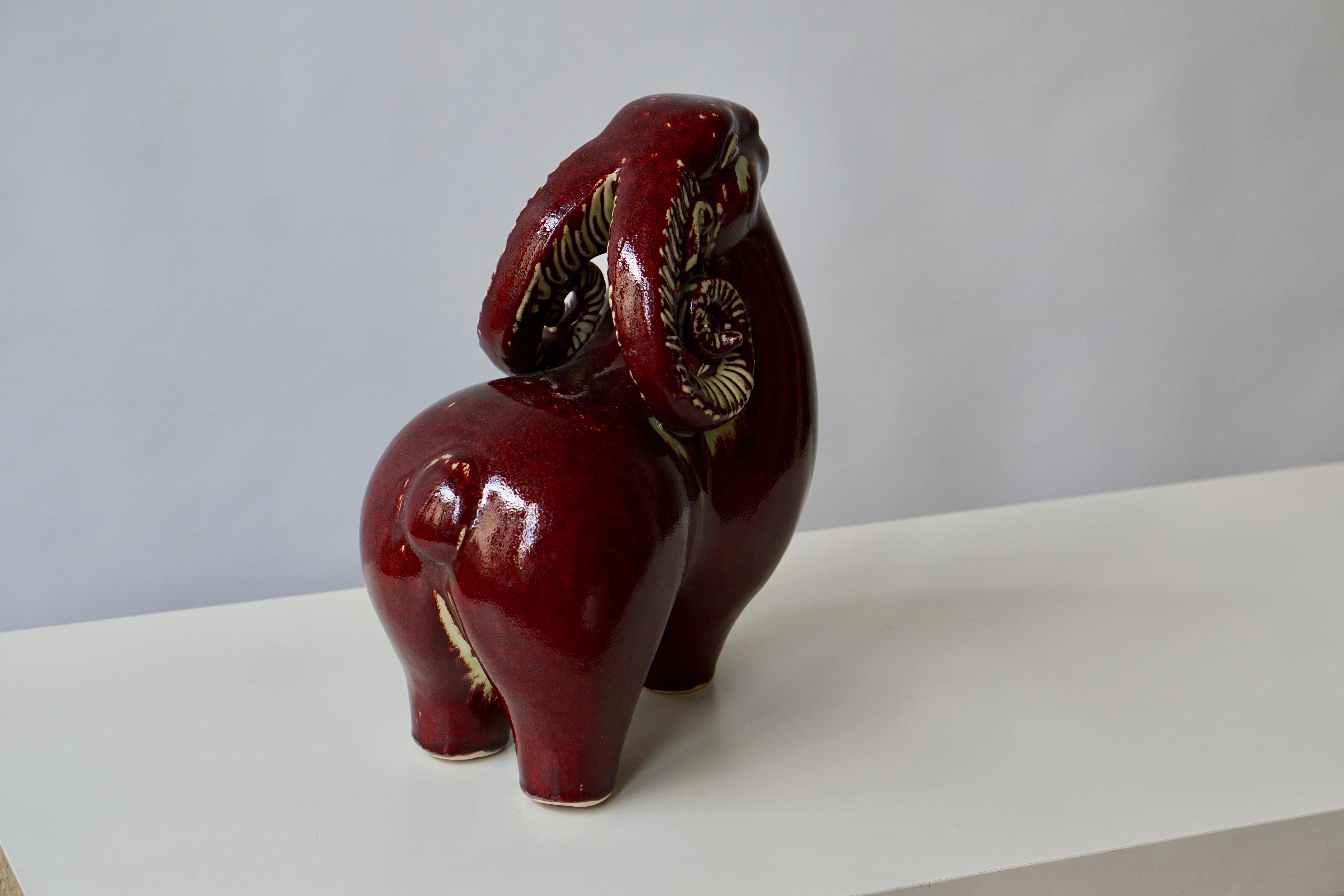 Ceramic Ram Sculpture 7