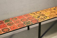 Ceramic red and orange coffee table