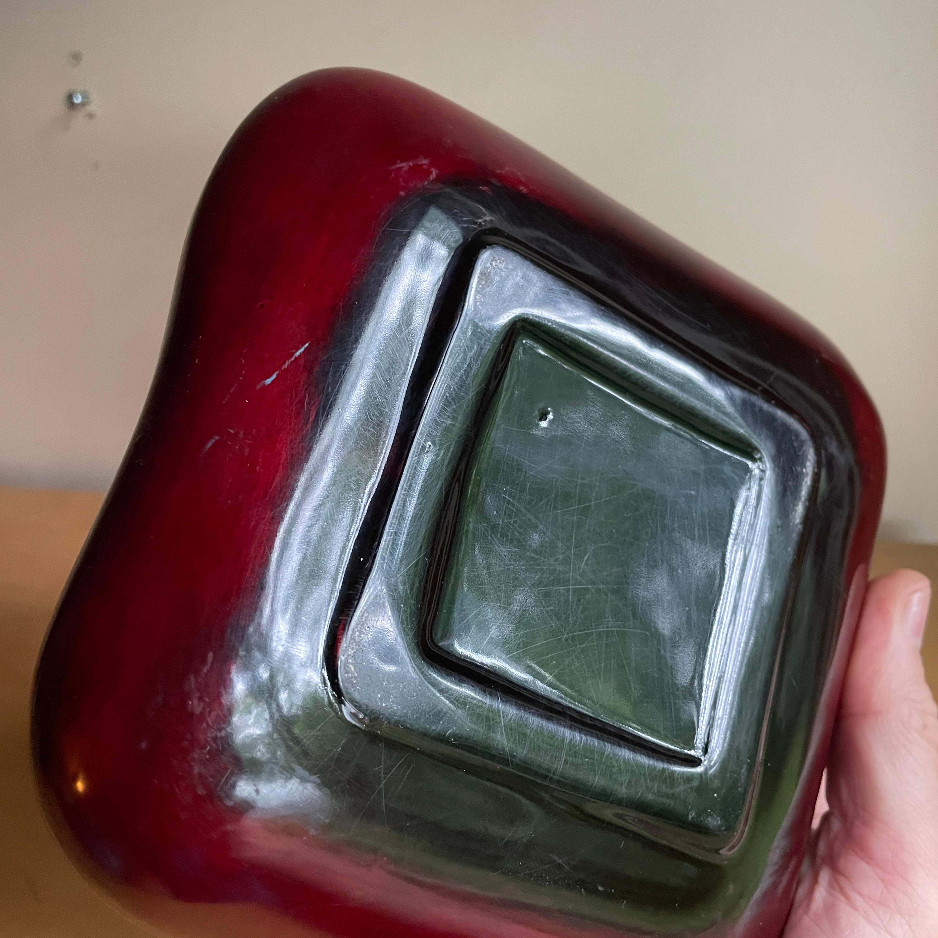 Keramik Rot + Burgund Zigarre Aschenbecher Schüssel Tischdekor als Jouve im Angebot 4