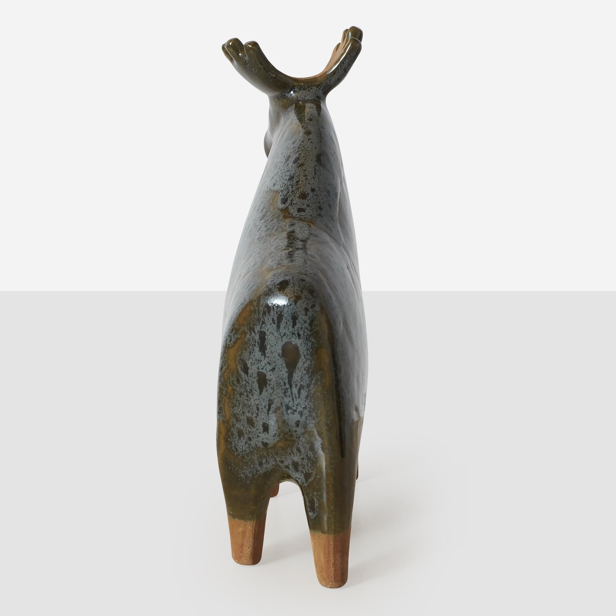 Swedish Ceramic Moose by Lisa Larson