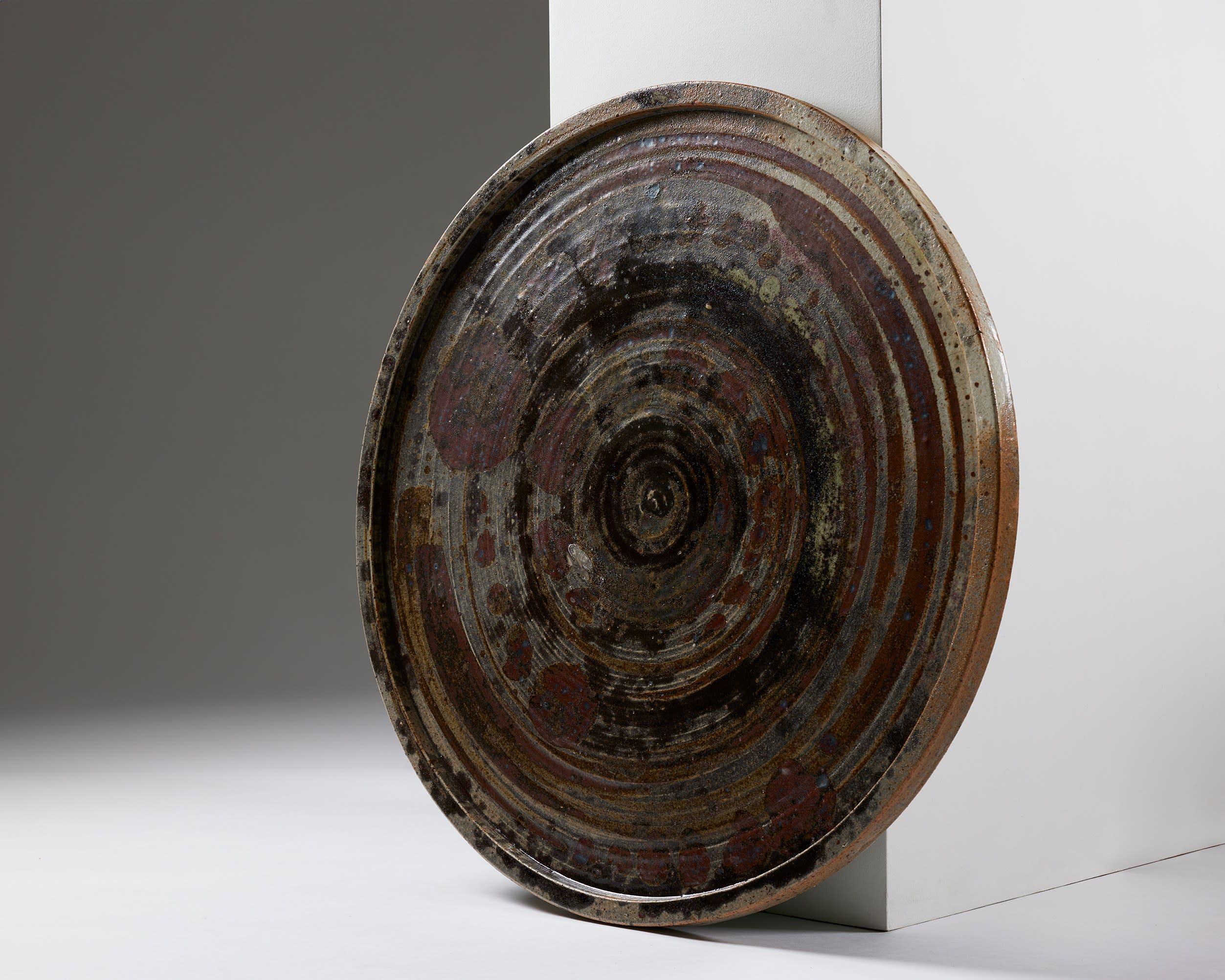 Relief en céramique de Tue Poulsen Danemark, années 1960 Bon état - En vente à Stockholm, SE
