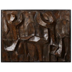 Rilievo in ceramica "Figure" di Pipin Henderson Danimarca, anni '90