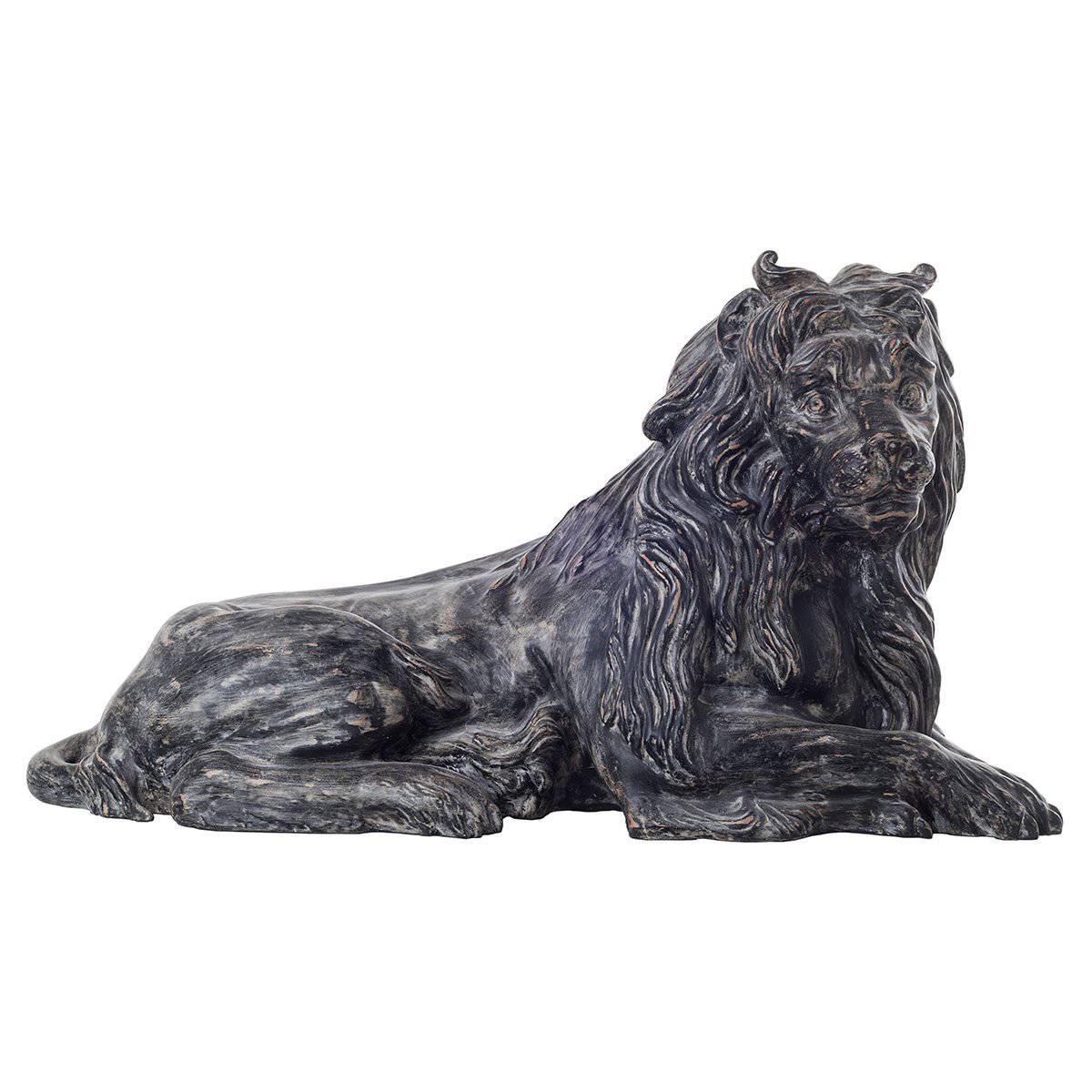 Ceramic Reproduction of Lying Down Lion For Sale