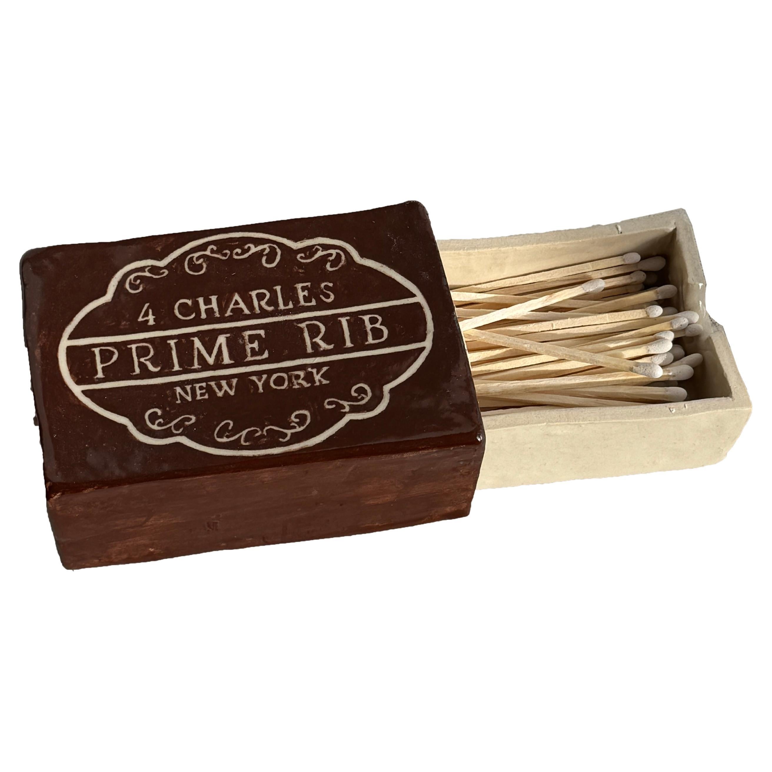 Ceramic Restaurant Matchbox by Catie Curry, NYC Iconic Design, Functional Art