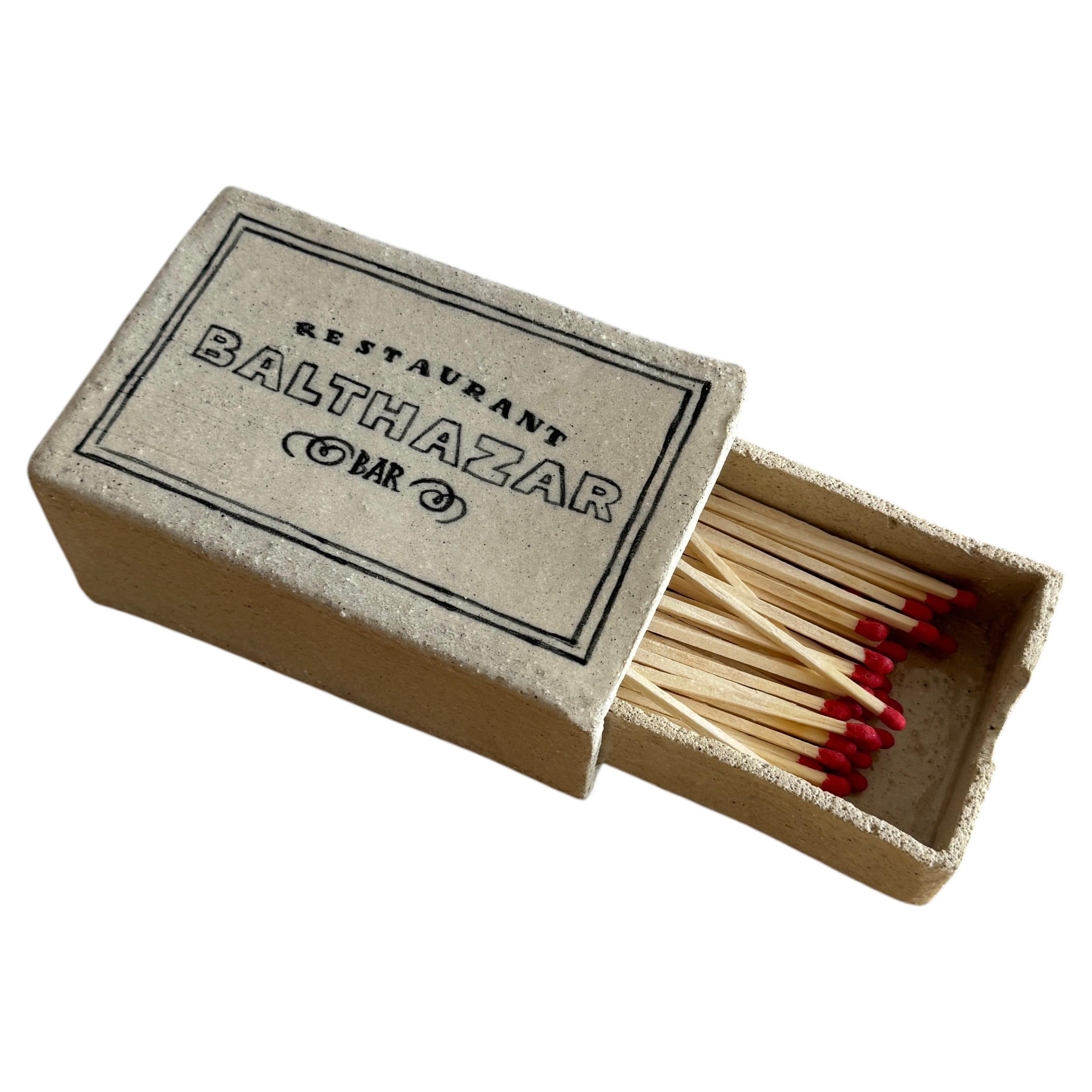 Ceramic Restaurant Matchbox by Catie Curry, NYC Iconic Design, Functional Art For Sale