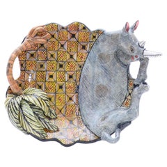 Ceramic Rhino  Coin Dish , hand made in South Africa