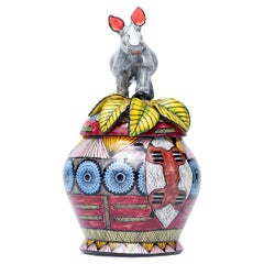 Ceramic Rhino Jewelry Box  , hand made in South Africa