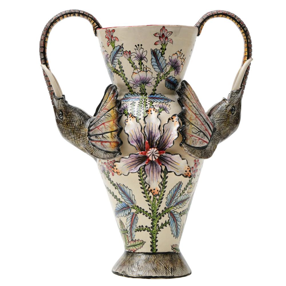 Moderno Vaso in ceramica Rhino Leopard, a mano  prodotto in Sudafrica in vendita