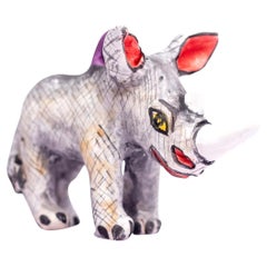 Ornement Rhino en céramique  Fabriqué à la main en Afrique du Sud
