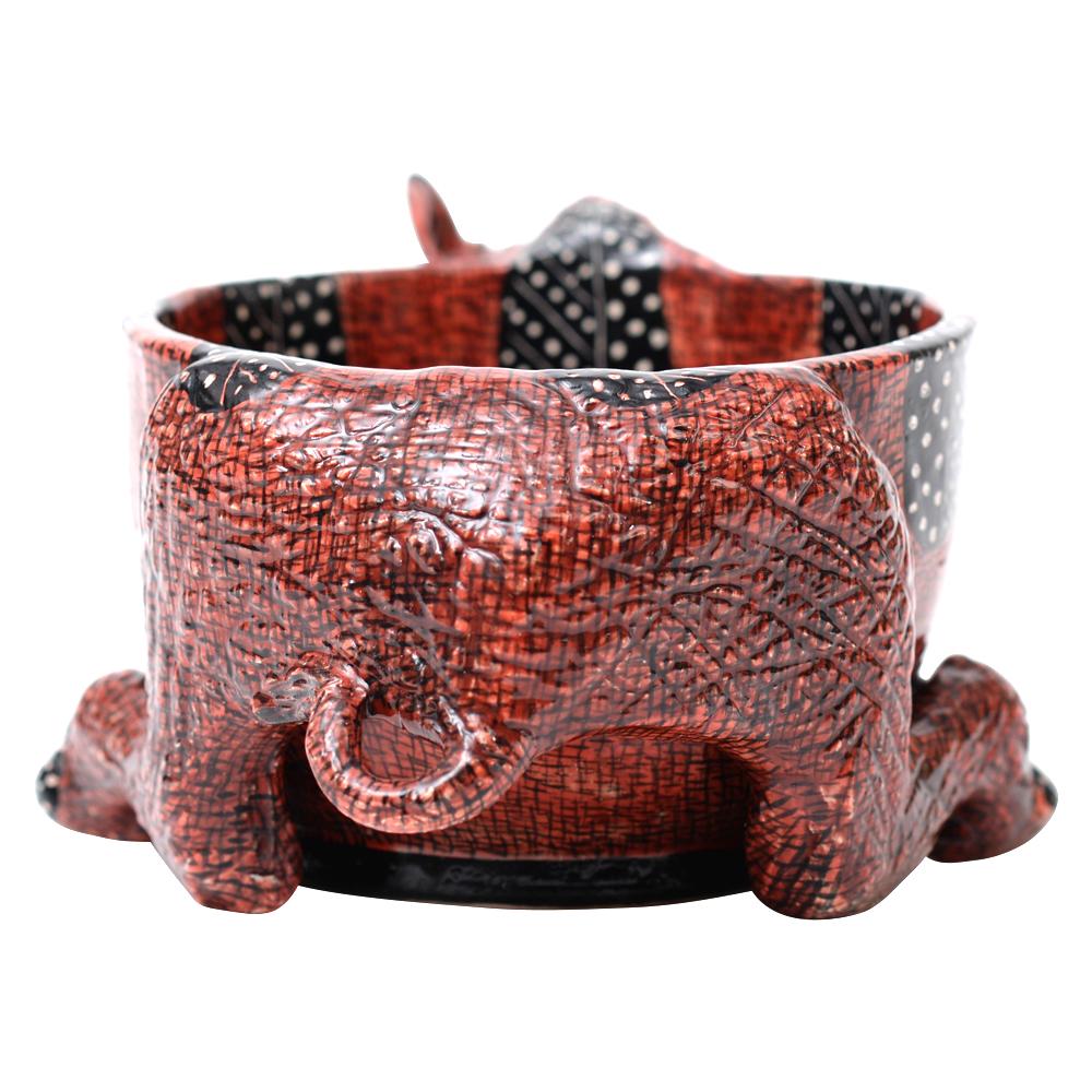 Modern Ceramic  Rhino  Peanut Bowl , hand made in South Africa For Sale