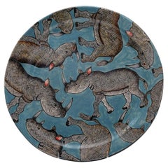 Assiette rhinosique, main  Fabriqué en Afrique du Sud