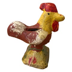 Vintage Ceramic Rooster Piggy Bank from Mexico, circa 1960s