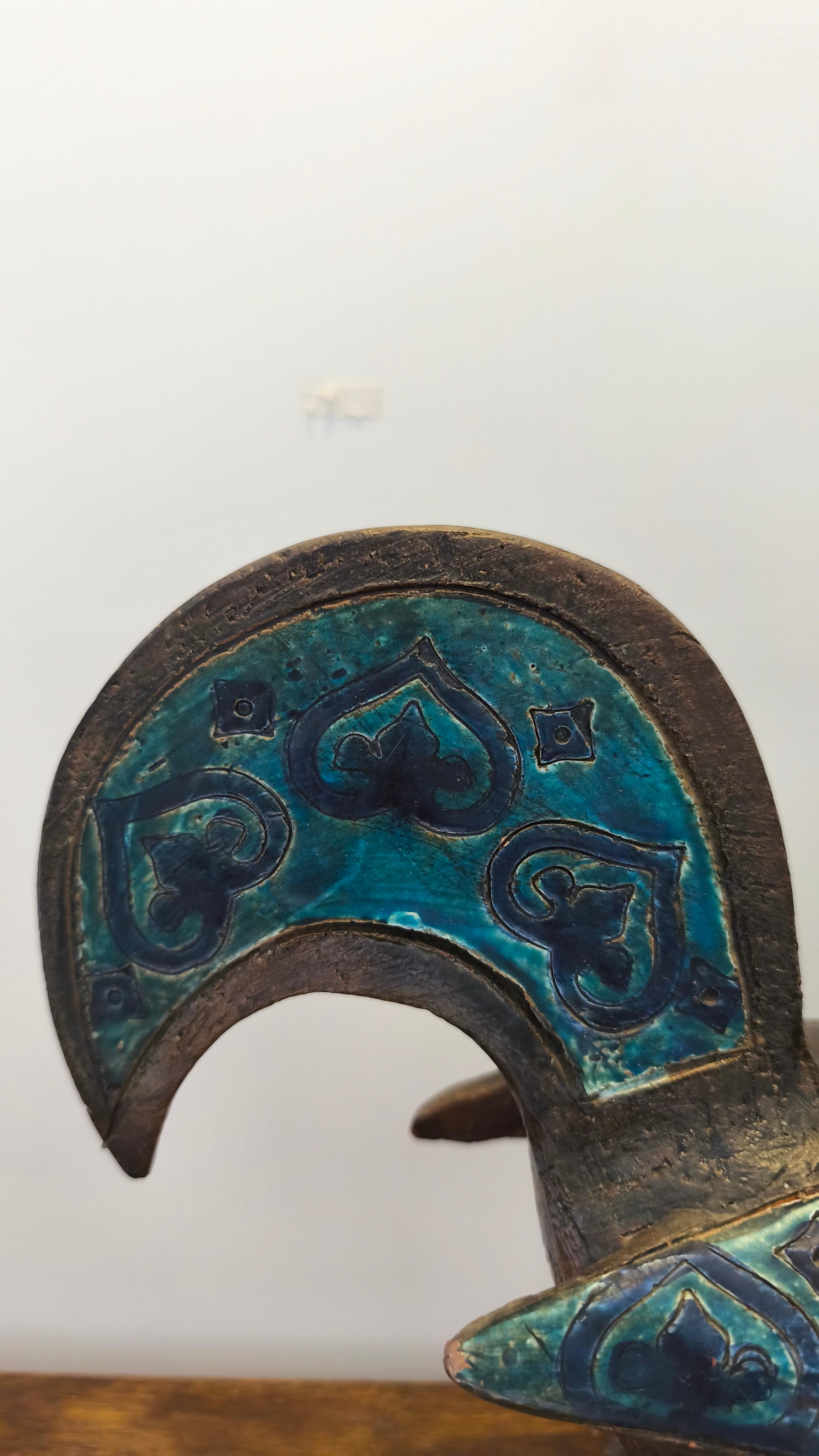 Ceramic rooster sculpture, 1960s, Aldo Londi, Bitossi In Fair Condition For Sale In Paris, FR