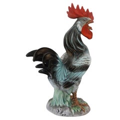 Vintage Ceramic Rooster Sculpture by Ronza, 1940
